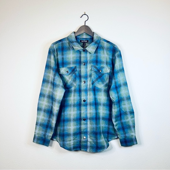 True Religion Women’s Iris Plaid Brushed Flannel Shirt Size Medium NWT - Picture 1 of 9
